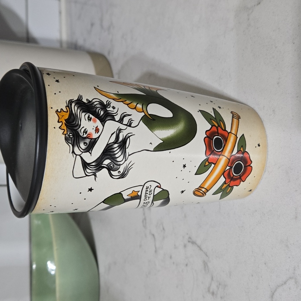 Mermaid Siren Sailor Tattoo Ceramic 12 Oz